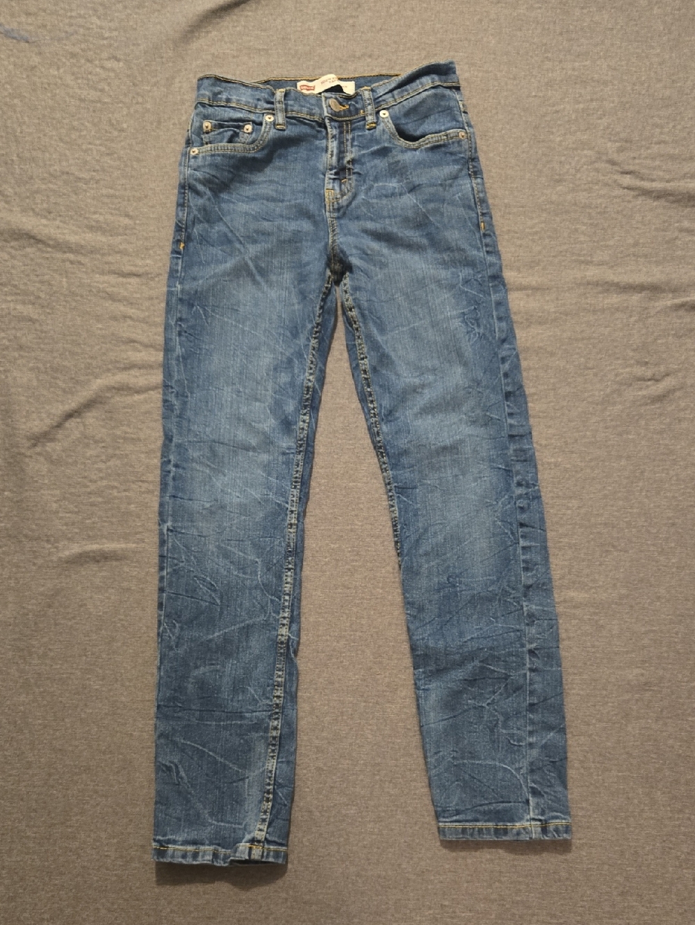 Levi's Kids Slim Straight Jeans in Blue Denim